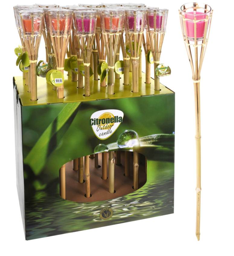 Tuinfakkel Bamboe 76cm Assortiment
