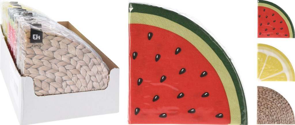 Servetten Rond Dia 32cm Set Va