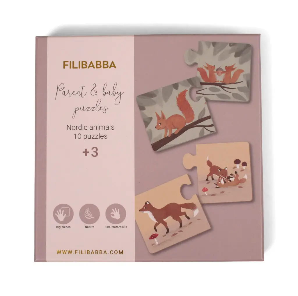 Filibabba | Puzzels “Mama En Haar Baby's” Noordse Dieren 