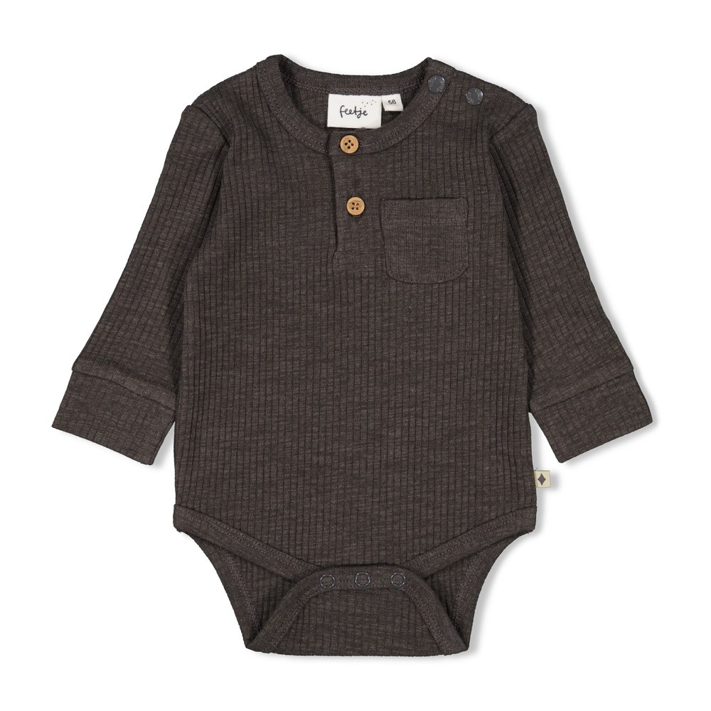 Feetje | Body Rawrsome Romper Rib Antracite Melange