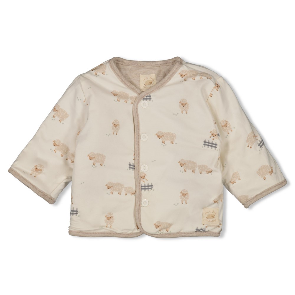 Feetje | Gilet Sleepy Sheepy Omkeerbaar Taupe Melange