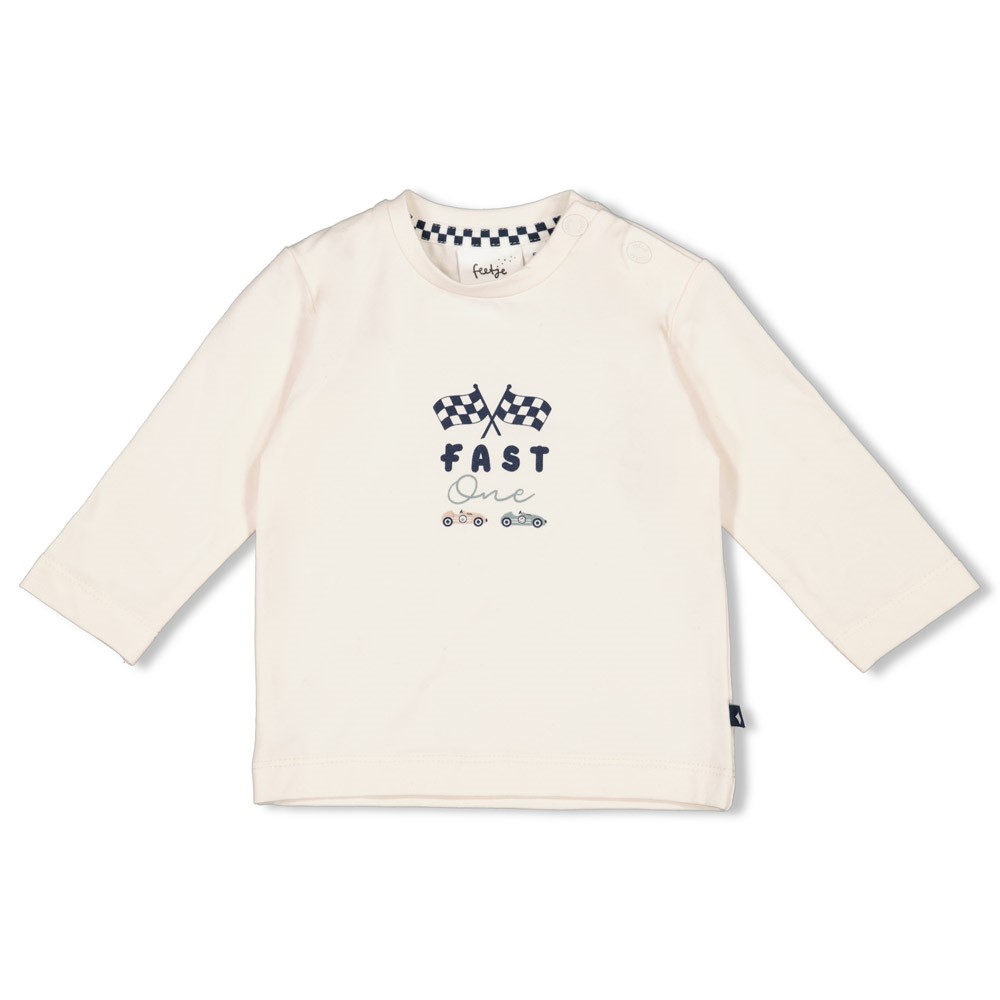 Feetje | T-shirt Let's Go! Longsleeve Off White