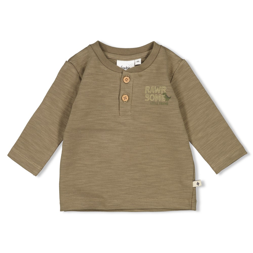 Feetje | T-shirt Rawrsome Longsleeve Olijf