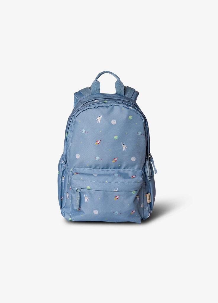 Citron | Rugzak Spaceship Medium Backpack Blauw All Over Space 23x29x8cm