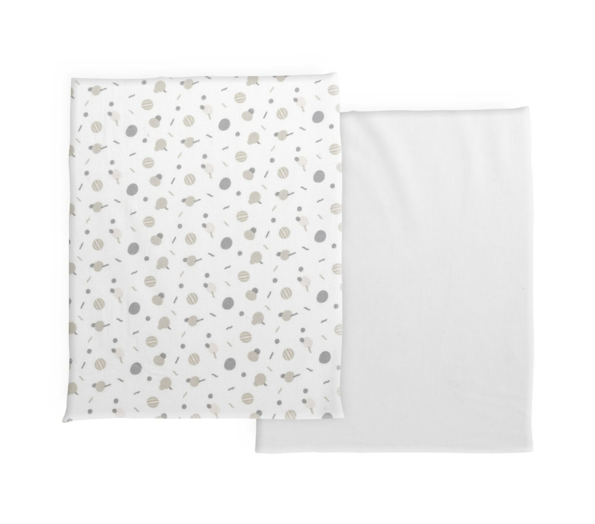 Chicco | Hoeslaken vr Next2Me Forever Katoen Confetti 2-pack