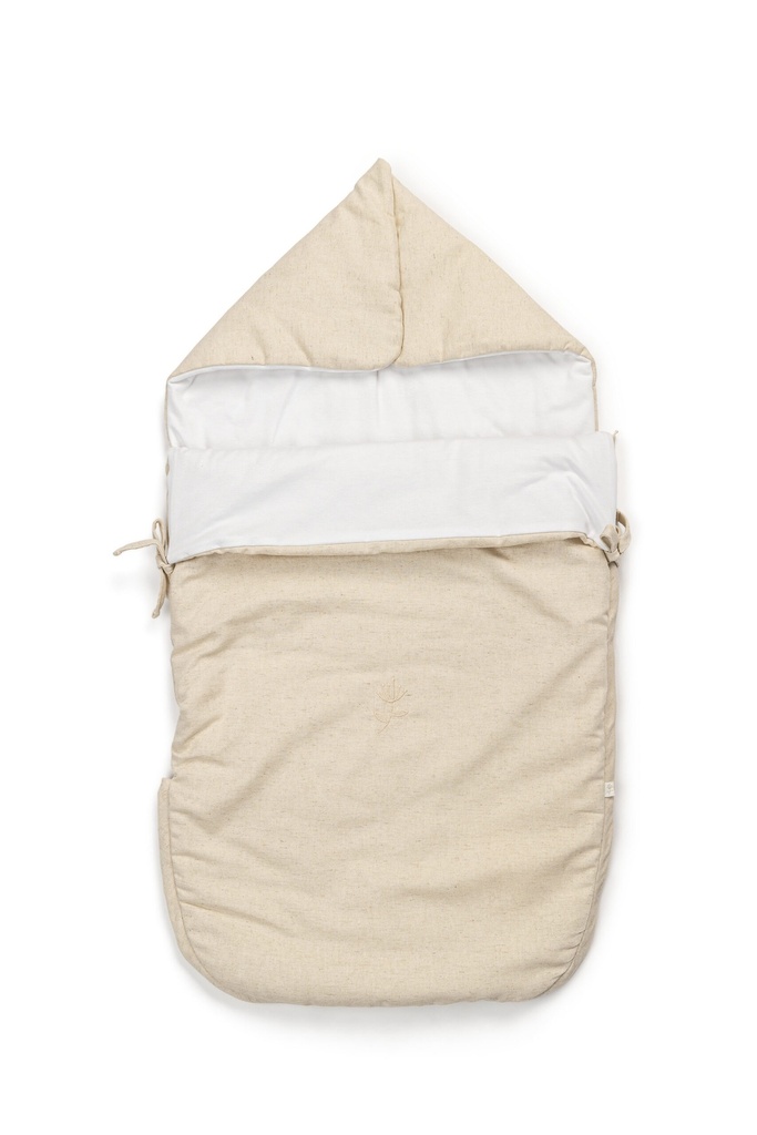 Living Nature | Voetenzak Linnen Beige Gr 0+