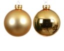 Kaemingk | Kerstbal Glas Mix Licht Goud Ø10cm 4-pack
