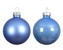 Kaemingk | Kerstbal Glas Mix Sky Blue Ø8cm 6-pack