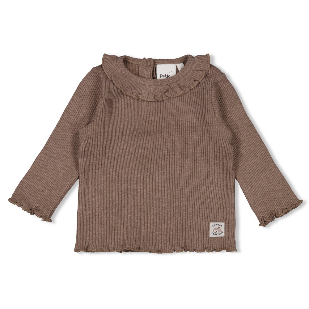 Feetje | T-shirt Better Together Longsleeve Bruin Melange