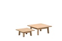 Garden Imp. | Tuintafel 2 Bijzettafels Lunar Acacia White Wash 87x87xH35 + 69,5x69,5xH26  2 Tafels