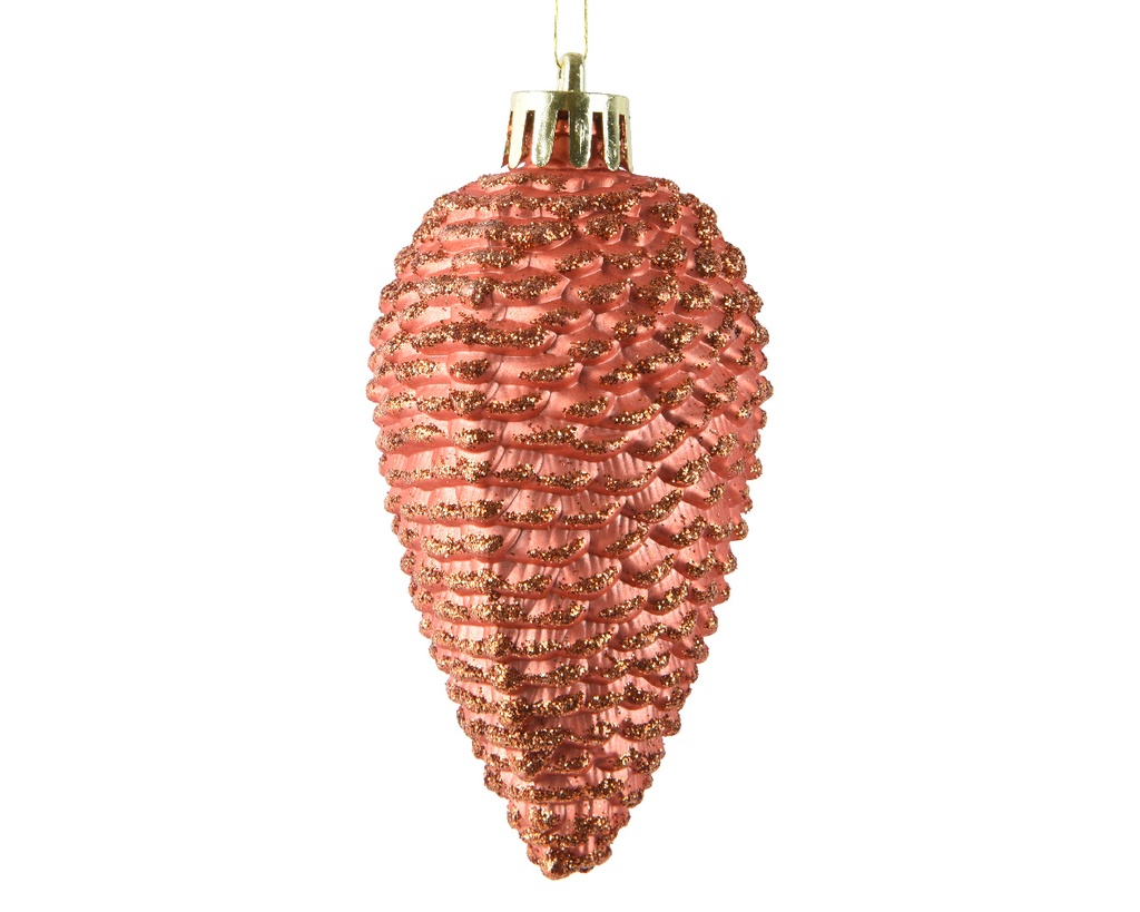 Kaemingk | Hangfiguur Polystyreen Dennenappel Warm Orange 6-pack