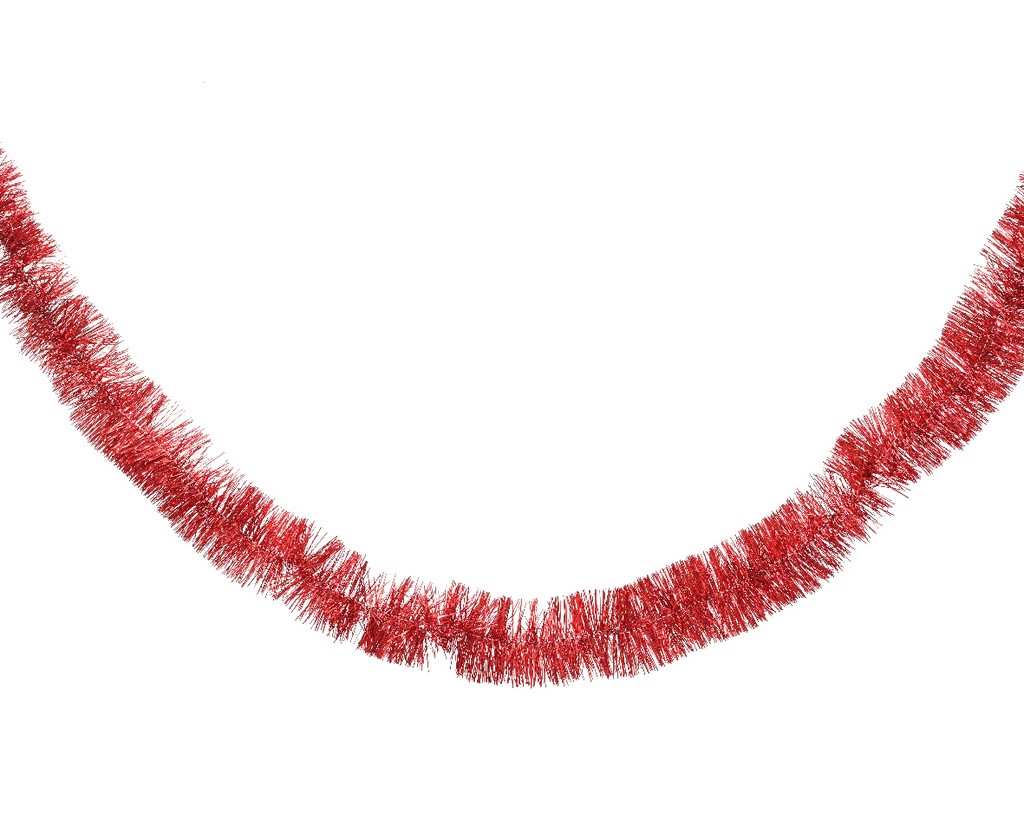 Decoris | Slinger Guirlande PVC Lametta Rood Ø7x270cm