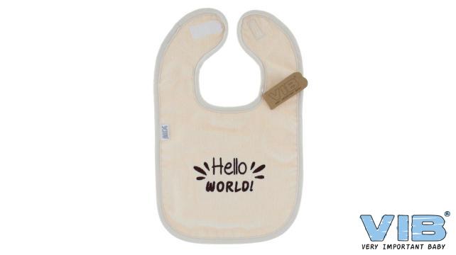 VIB | Slabbetje Hello World Beige