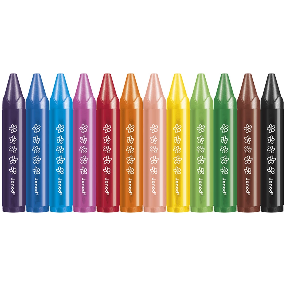 Janod | Waskrijtjes Wax Crayons 12-pack