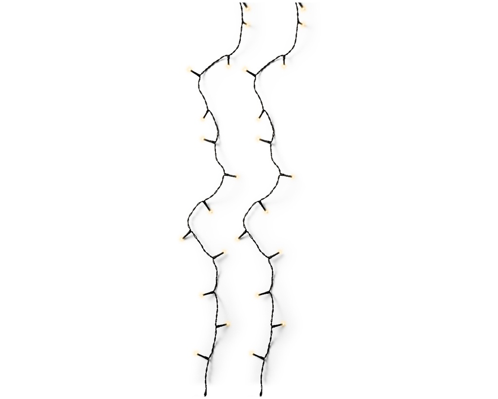 Lumineo | Verlichting LED Basic Lights In/Outdoor 480 Leds Soft Gold Snoer Zwart 36m +5m Aanloopsnoer Dimmer IP44 Adapter