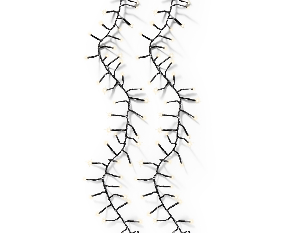Lumineo | Verlichting Excellent Twinkle In/Outdoor 2208 Leds Warm Wit Snoer Zwart 35m + 5m Aanloopsnoer 8 Functies