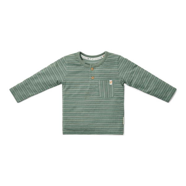 Little Dutch | T-shirt Boys Forest Friends Longsleeve Forest Green Stripe