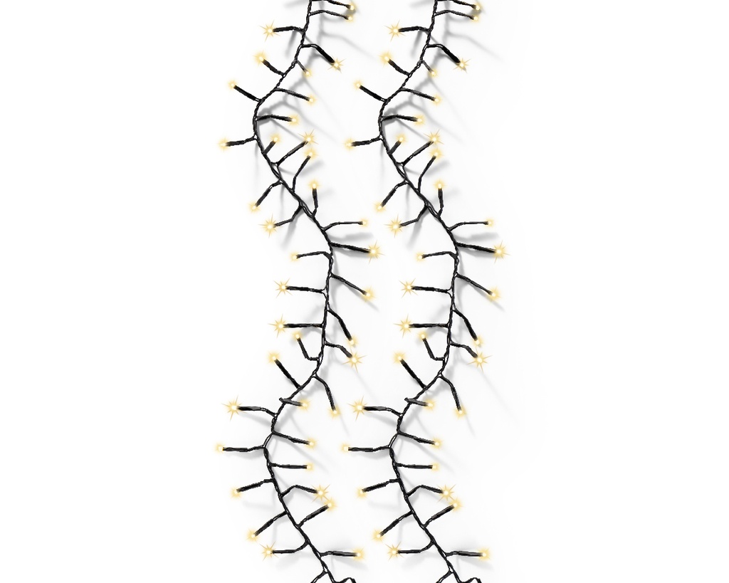 Lumineo | Verlichting Excellent Twinkle In/Outdoor 2208 Leds Soft Gold Snoer Zwart 35m + 5m Aanloopsnoer 8 Functies