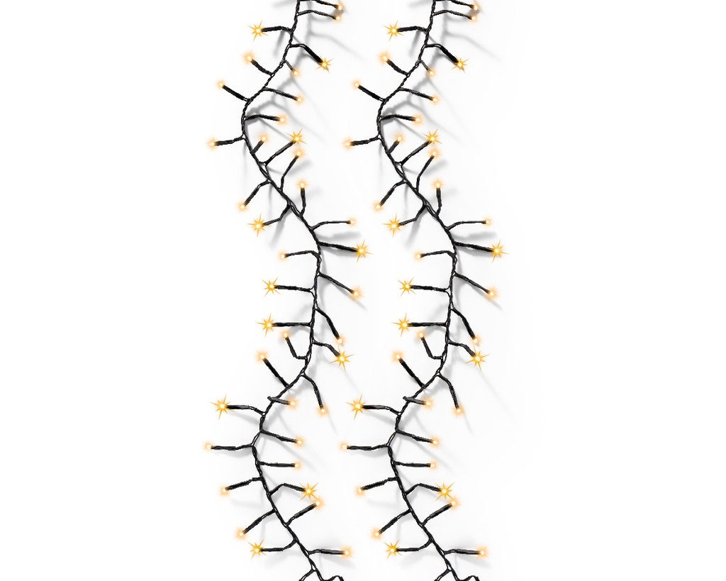 Lumineo | Verlichting Excellent Twinkle In/Outdoor 2208 Leds Klasiek Warm Snoer Zwart 35m + 5m Aanloopsnoer 8 Functies