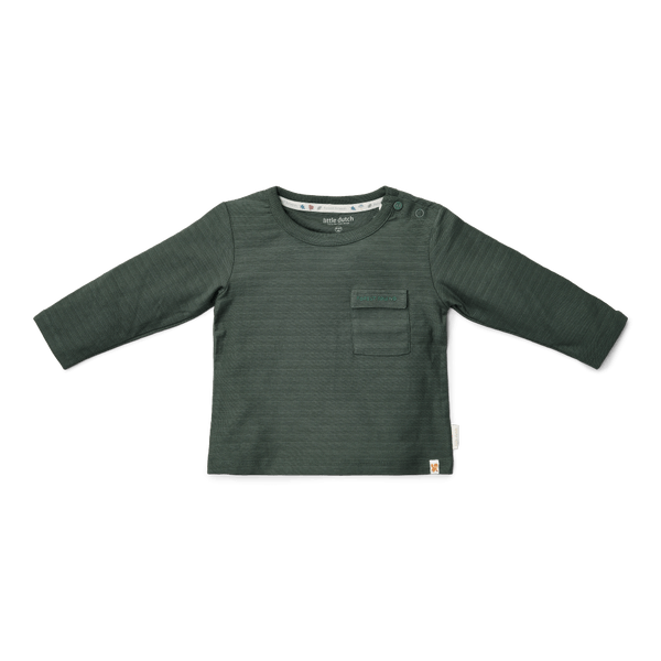 Little Dutch | T-shirt Boys Forest Friends Longsleeve Night Green 