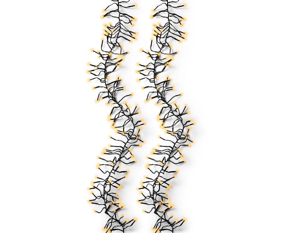 Lumineo | Verlichting Cluster 448 Leds In/Outdoor Klasiek Warm Snoer Zwart 4,2m