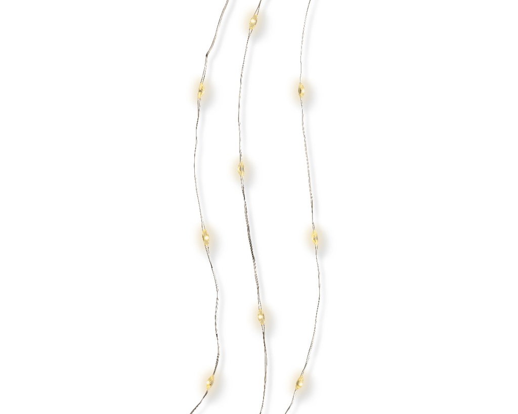 Lumineo | Verlichting String Lights Micro Indoor 20 Leds Warm Wit Snoer 1m Batterij (niet inbegrepen)