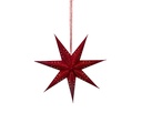 Lumineo | Verlichting Ster Papier Rood 6 Leds Warm Wit Indoor