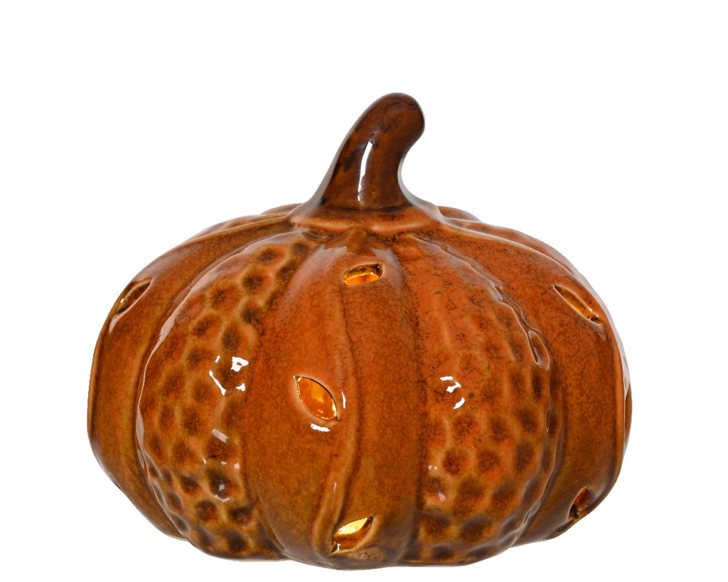 Lumineo | Verlichting Figuur Pompoen Keramiek Indoor Warm Wit 