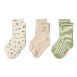 Little Dutch | Kousen Little Christmas Cream  3-pack