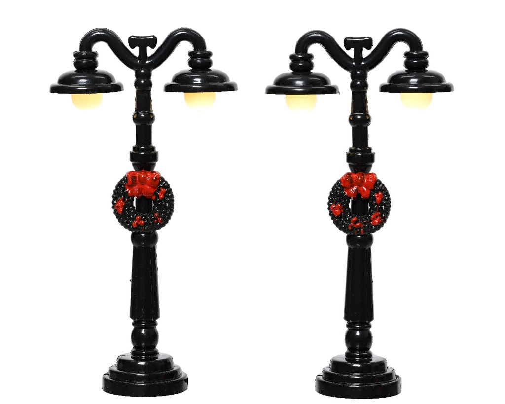 Lumineo | Verlichting Lantaarn Led Warm Wit/Zwart Polypropyleen 2-pack