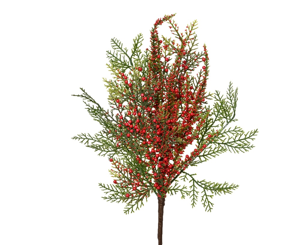 Kaemingk | Tak Kerst Kunsttak Lush Berry Den met Rode Bessen