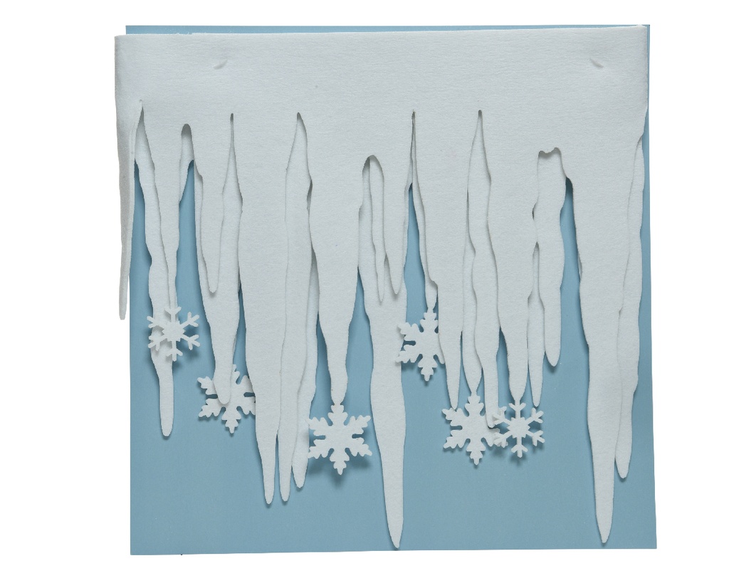 Kaemingk | Rand Vilt Icecle Snowflakes L 200cm x W 34cm x H 0,4cm 