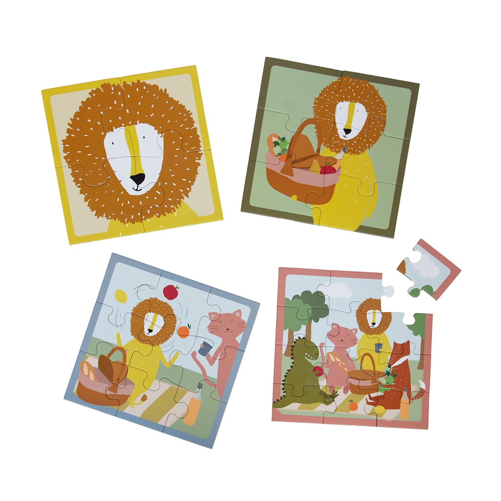 Trixie | Puzzeldoos Dieren Picknick 4 Puzzels
