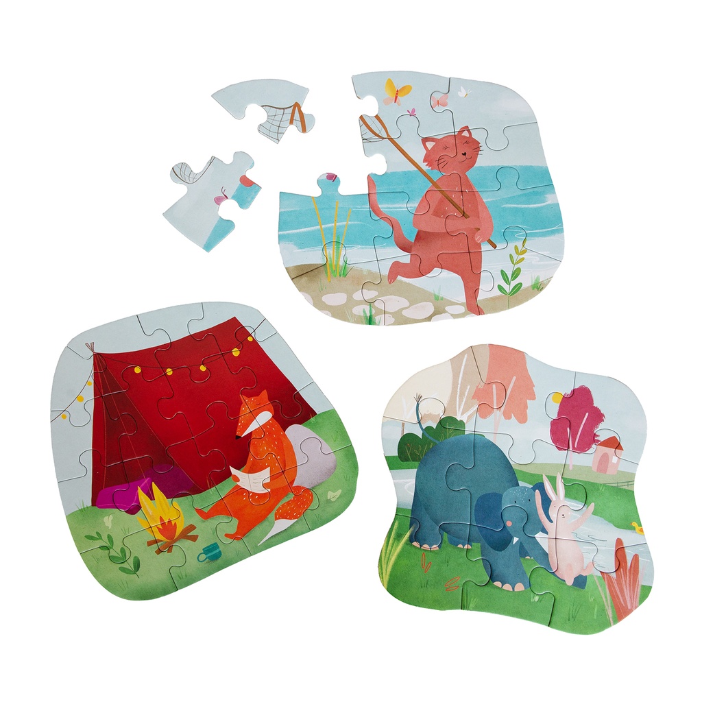 Trixie | Puzzel Playing Outside 3-pack