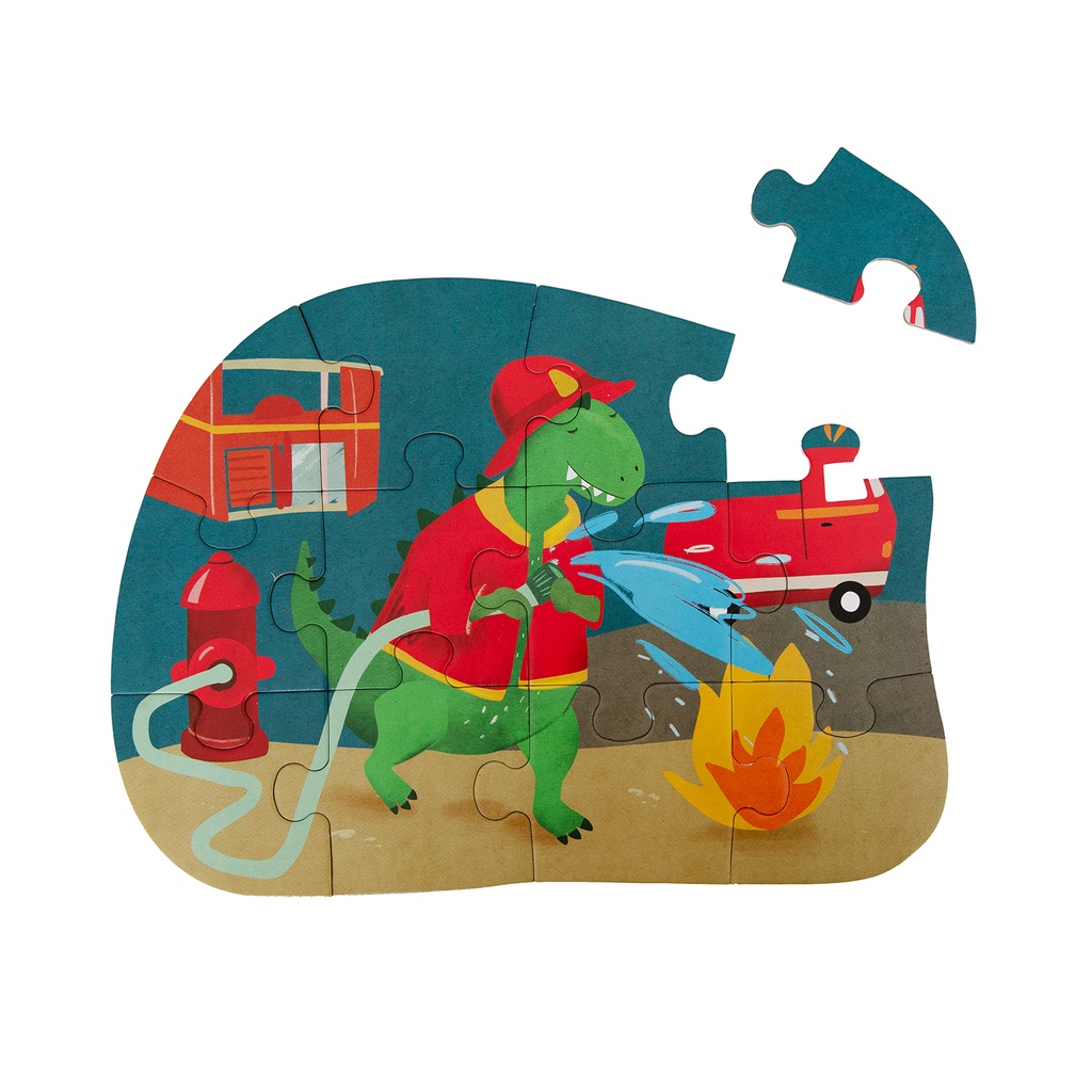 Trixie | Puzzel Fireman Mr. Dino 12pcs