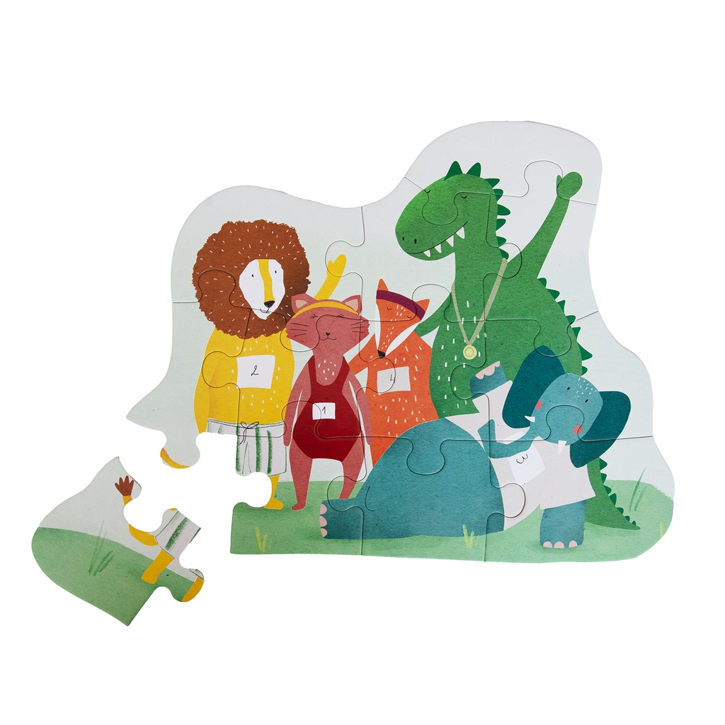 Trixie | Vormenpuzzel Dierenvrienden 12pcs