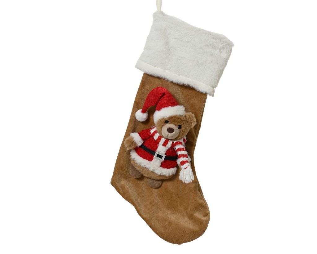 Kaemingk | Kerstkous Teddybeer Bruin/Wit 
