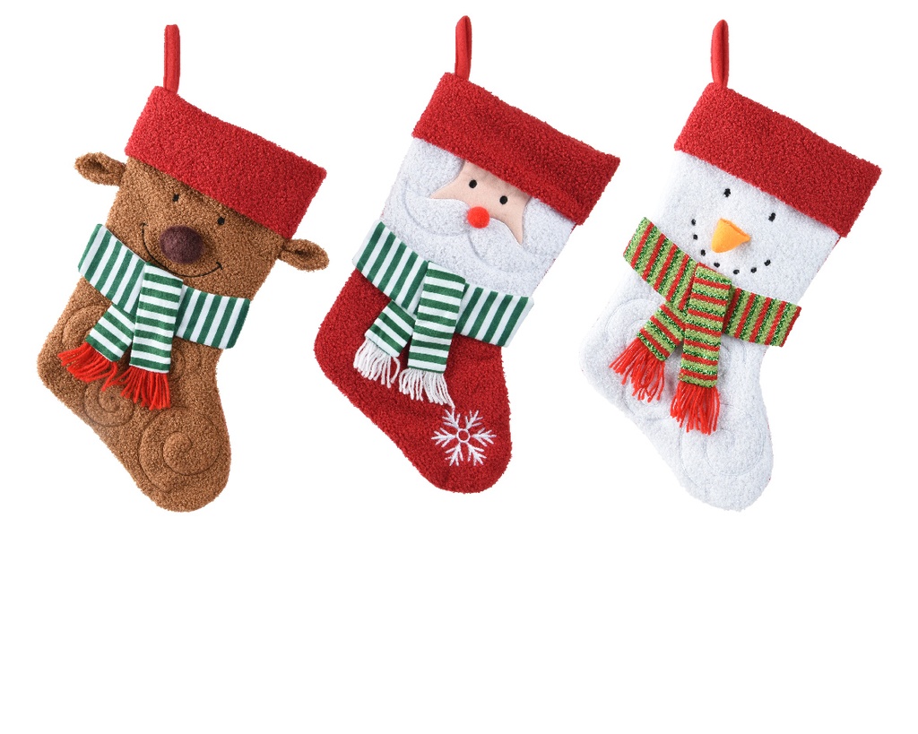 Kaemingk | Kerstkous Assortiment Rendier/Kerstman/ Sneeuwman 45cm x 25cm