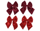 Kaemingk | Strik Polyester Rood 14x17cm Assortiment 2-pack