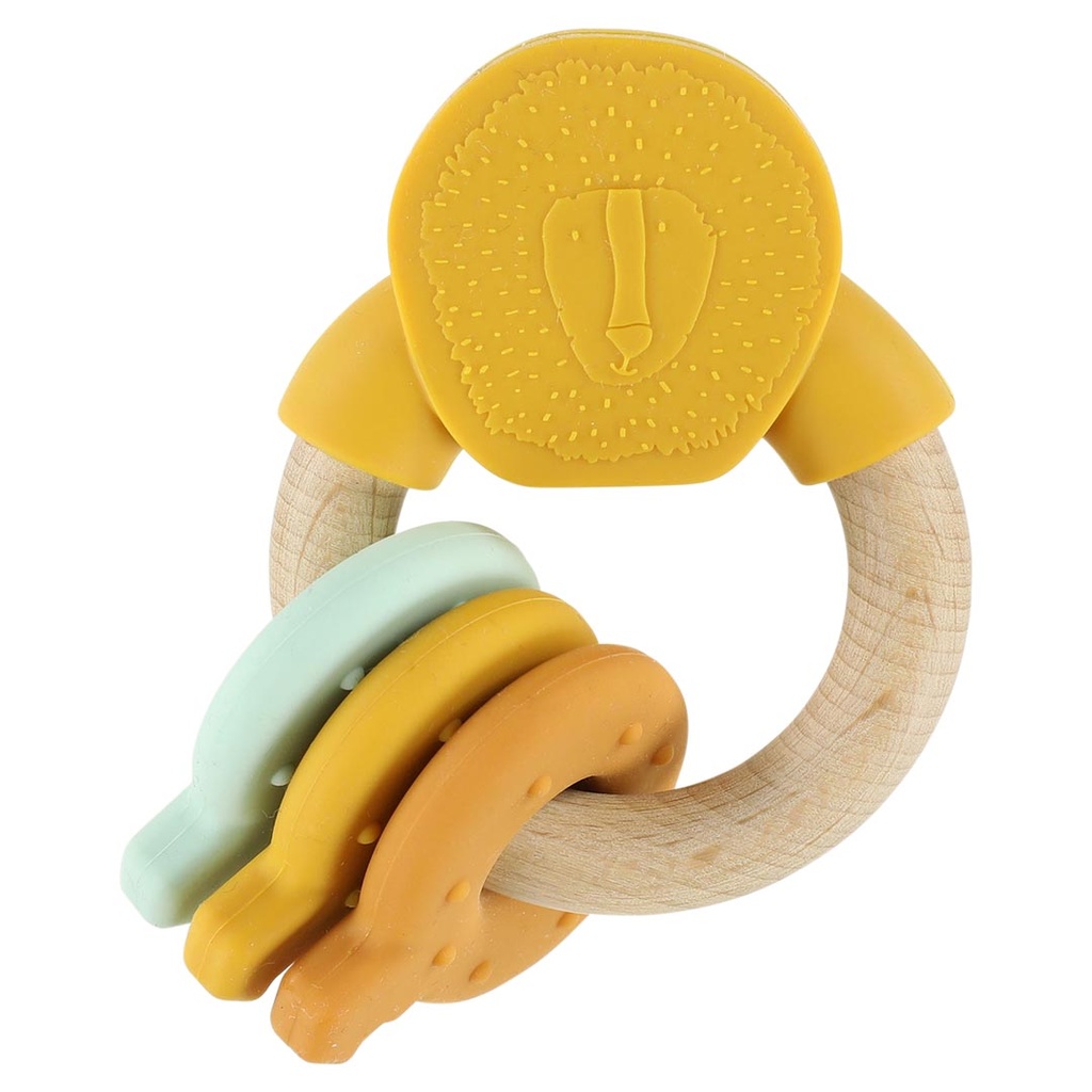 Trixie | Rammelaar Mr. Lion Hout/Silicone Geel