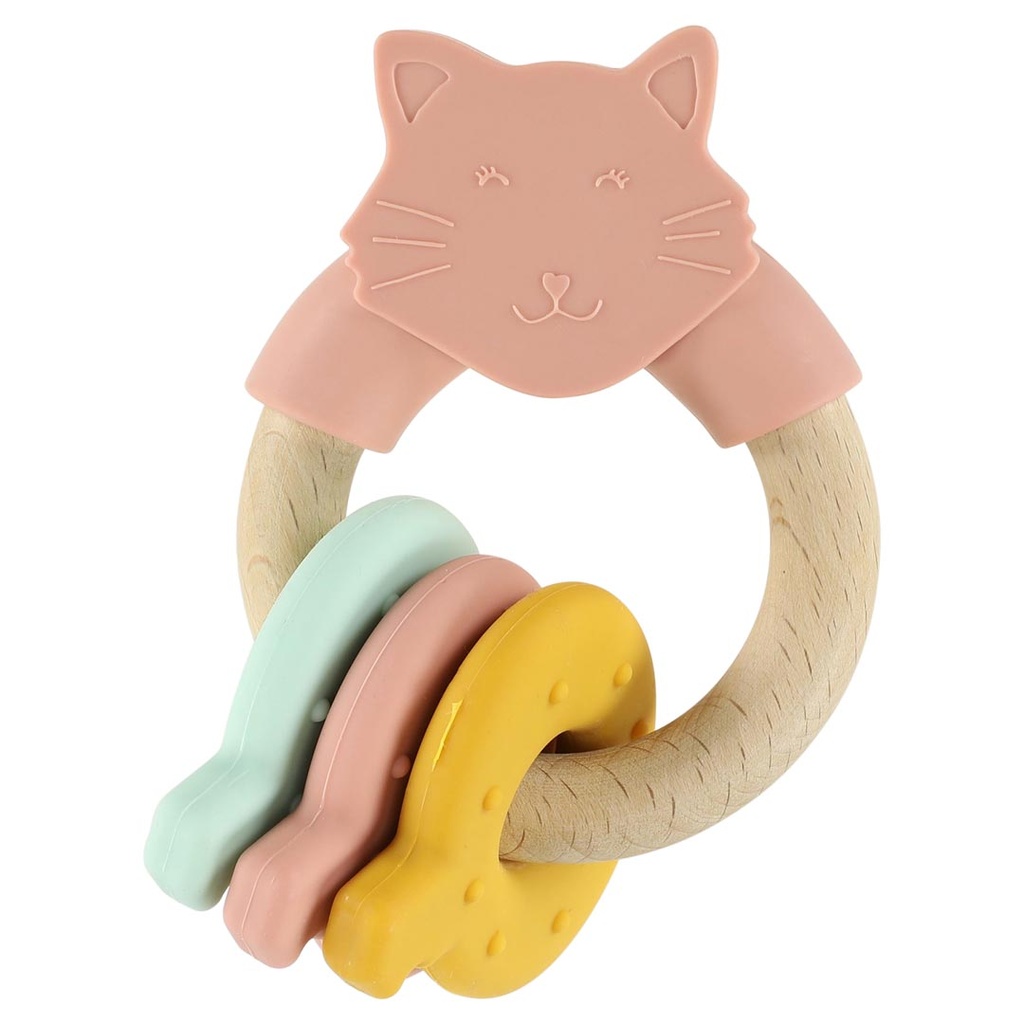 Trixie | Rammelaar NEW Mrs. Cat Hout/Silicone Roze