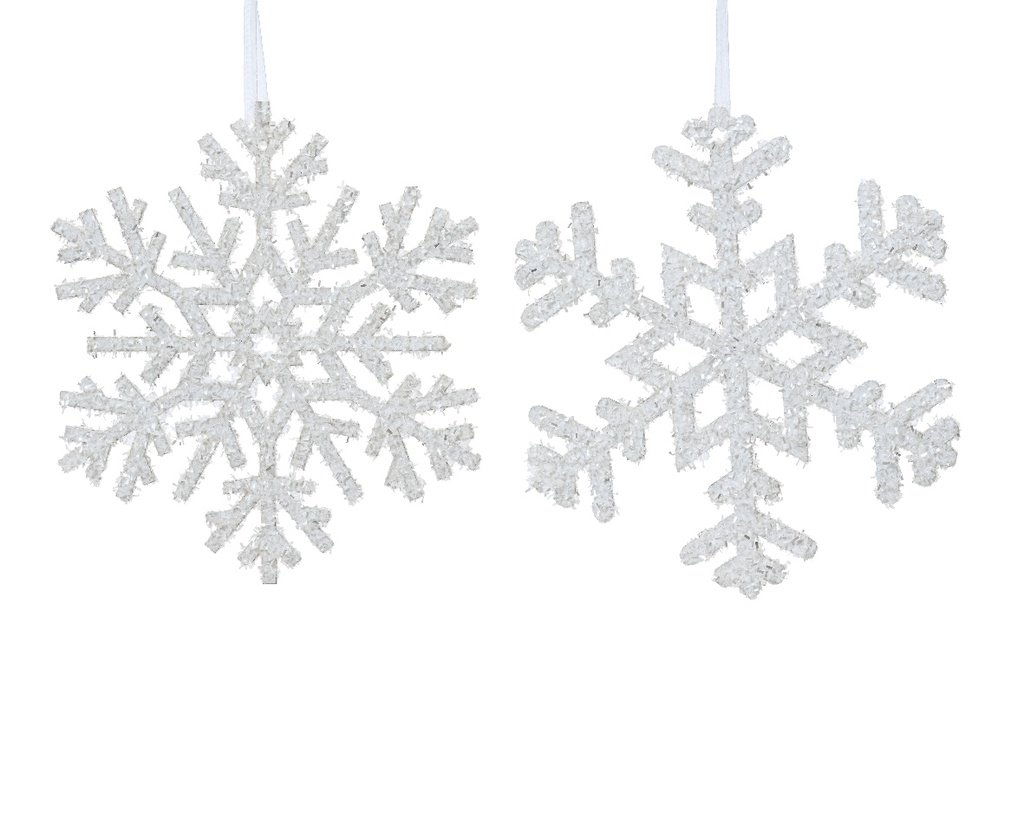 Kaemingk | Hangfiguur Sneeuwvlok Triplex Assortiment Winterwit