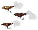 Kaemingk | Kerstfiguur Vogel Glas op Clip 3-pack
