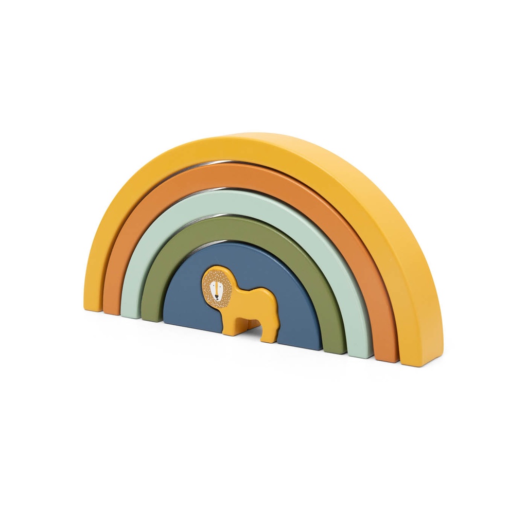 Trixie | Stapelpyramide Rainbow Stacking Mr. Lion Hout