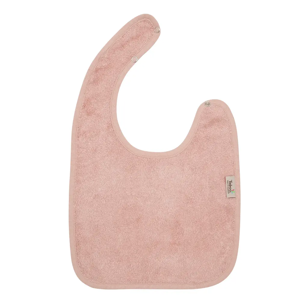 Timboo | Slabbetje Waterproof Bamboe Misty Rose 26x38cm