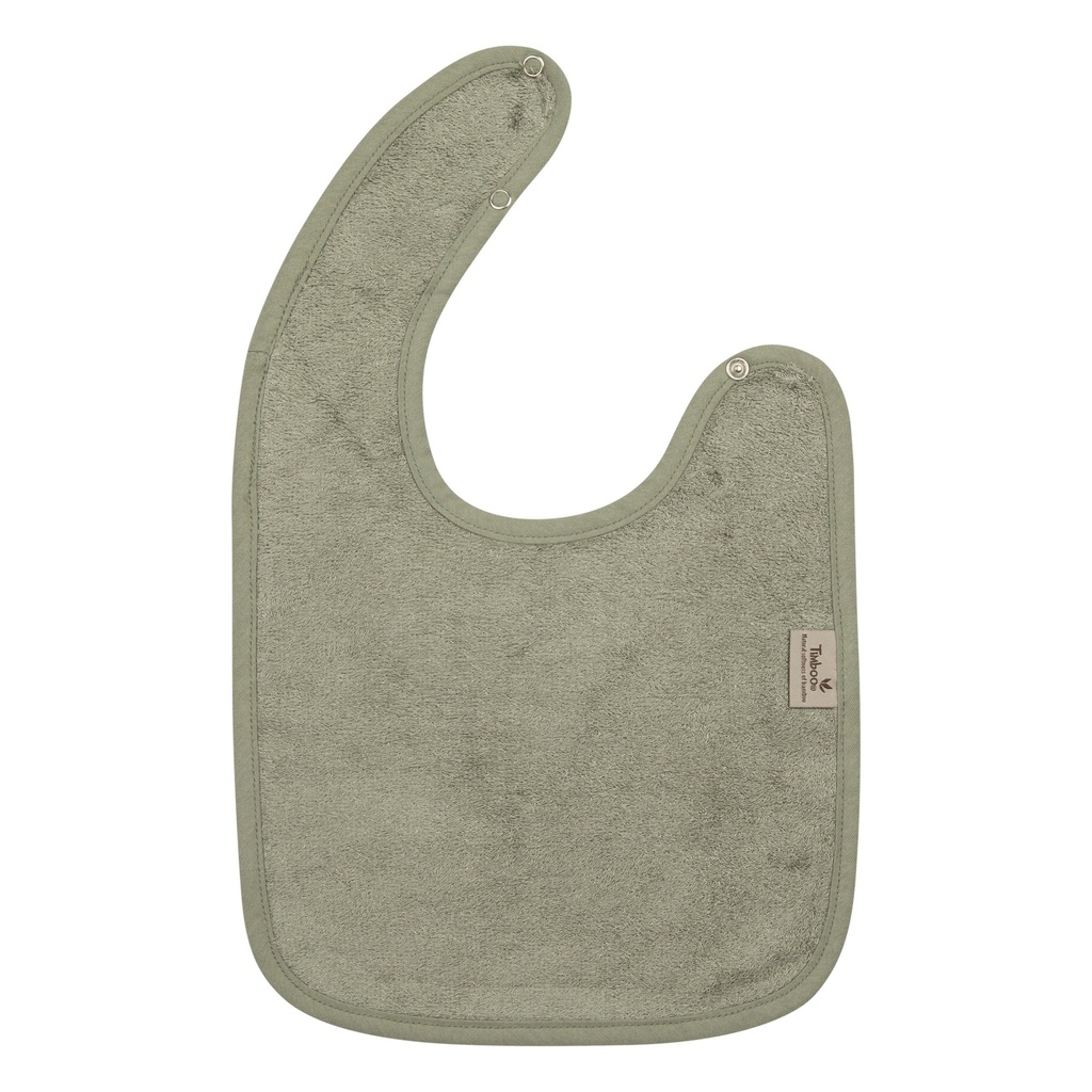 Timboo | Slabbetje Drukknopensluiting Bamboe Whisper Green Groen 26x38cm