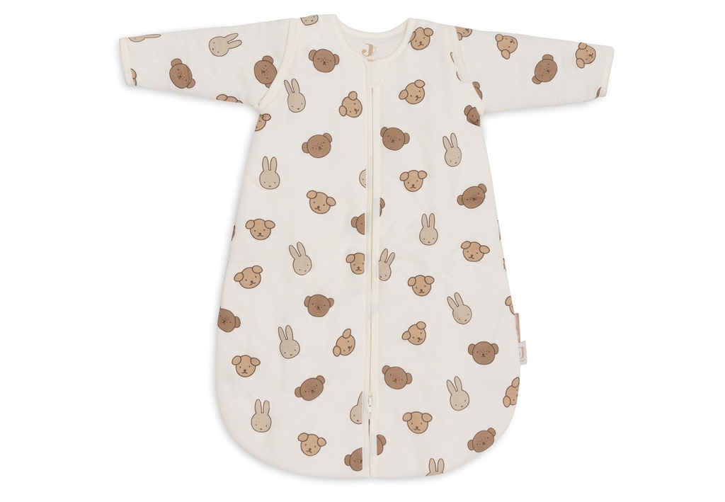 Jollein | Slaapzak Miffy and Friends Newborn met Afritsbare Mouwen 2.5/3.5TOG Ecru/Bruin 60cm