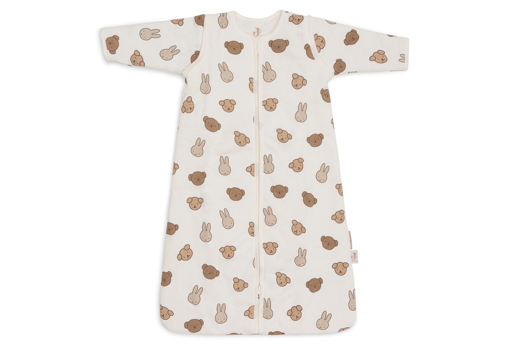 Jollein | Slaapzak Miffy and Friends Afritsbare Mouwen 2.5/3.5TOG Ecru/Bruin 70cm