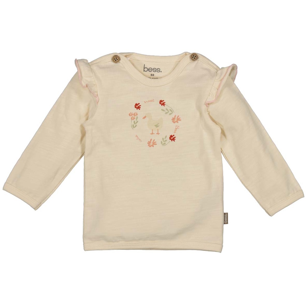 Bess | T-shirt Girls Goose Longsleeve Off White