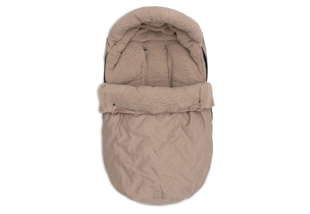 Jollein | Voetenzak Embossed Milky Coffee Group 0+ 3/5punts Gordel